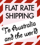 Flat Rate Shipping to Australia and the world!