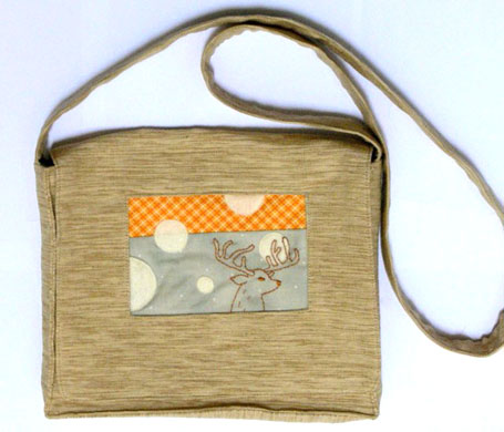 Winter Deer Bag by Julie Knoblock, available from www.georgielove.com.au