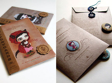 Postcards and Buttons by Akina Postcards and Buttons by Akina