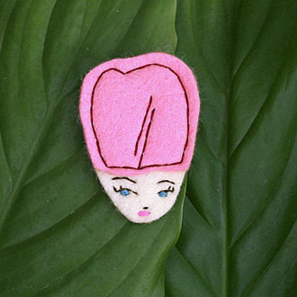 Carol Felt Lady Badge by Anna Laura