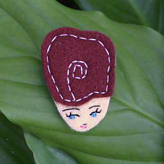 Fay Felt Lady Badge by Anna Laura Fay Felt Lady Badge by Anna Laura