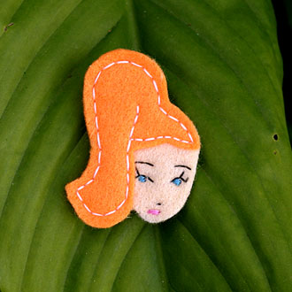 Gwen Felt Lady Badge by Anna Laura Gwen Felt Lady Badge by Anna Laura