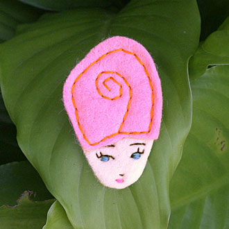 Jenny Felt Lady Badge by Anna Laura