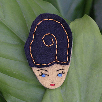 Joan Felt Lady Badge by Anna Laura Joan Felt Lady Badge by Anna Laura
