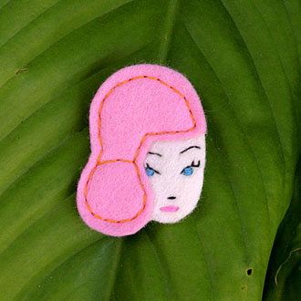 Martha Felt Lady Badge by Anna Laura Martha Felt Lady Badge by Anna Laura