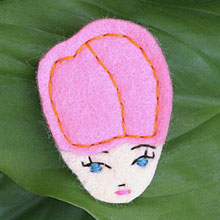 Felt Lady Badge by Anna Laura Felt Lady Badge by Anna Laura