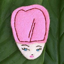Carol Felt Lady Badge by Anna Laura Carol Felt Lady Badge by Anna Laura