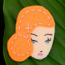 Felt Lady Badge by Anna Laura Felt Lady Badge by Anna Laura