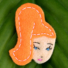 Felt Lady Badge by Anna Laura Felt Lady Badge by Anna Laura