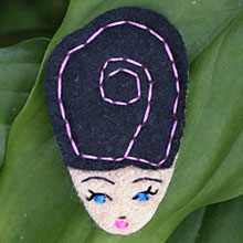 Felt Lady Badge by Anna Laura Felt Lady Badge by Anna Laura