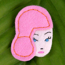Felt Lady Badge by Anna Laura Felt Lady Badge by Anna Laura