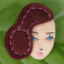 Felt Lady Badge by Anna Laura Felt Lady Badge by Anna Laura
