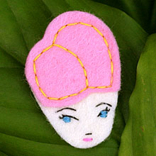 Felt Lady Badge by Anna Laura Felt Lady Badge by Anna Laura