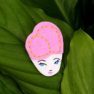 Zoe Felt Lady Badge by Anna Laura Zoe Felt Lady Badge by Anna Laura