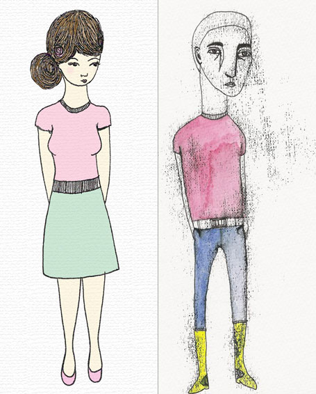Badge Lady artwork and Badge Lady artwork and