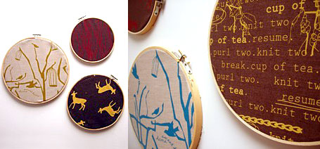 Aunty Cookie decorative fabric hoops Aunty Cookie decorative fabric hoops