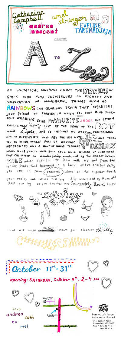 A to Z Brunswick Bound exhibition flyer A to Z Brunswick Bound exhibition flyer