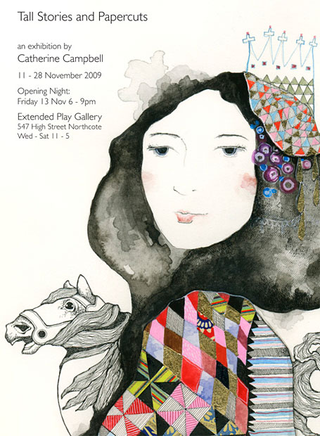 Invitation to Tall Stories and Papercuts - an exhibition of artwork by Catherine Campbell Invitation to Tall Stories and Papercuts - an exhibition of artwork by Catherine Campbell