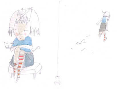 Miss Muffett illustration by Charlotte Lance