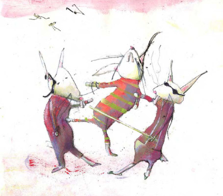 Three Blind Mice illustration by Charlotte Lance