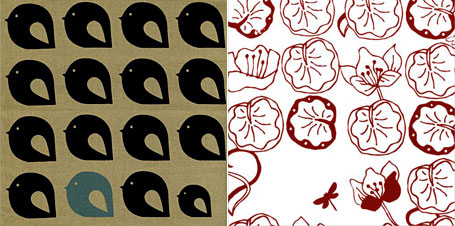 Kristen Doran screen printed fabrics - Mollybirds and Lily Pads, available from www.duckcloth.com.au Kristen Doran screen printed fabrics - Mollybirds and Lily Pads, available from www.duckcloth.com.au