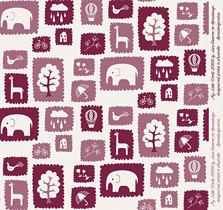 Upcoming fabric print My Little World in Plum - designed by Lara Cameron for Sprout Design Upcoming fabric print My Little World in Plum - designed by Lara Cameron for Sprout Design