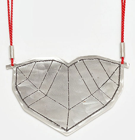 My Etched Heart Necklace by Emma Sher My Etched Heart Necklace by Emma Sher