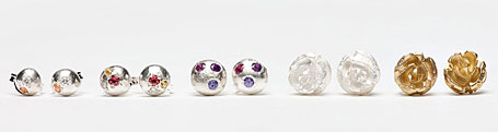 Ladybug and Rose studs by Emma Sher Ladybug and Rose studs by Emma Sher