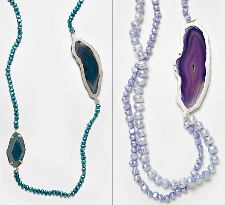 Aqua Agate Necklace by Emma Sher Aqua Agate Necklace by Emma Sher