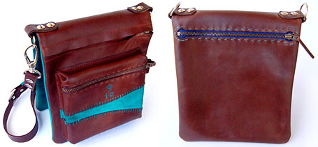 te. fold handmade leather bag