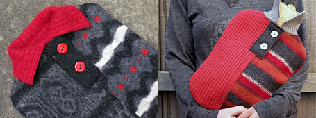 Upcycled Sweater Hot Water Bottle Covers by Gaye Abandon Upcycled Sweater Hot Water Bottle Covers by Gaye Abandon