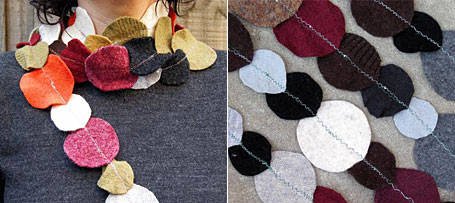 Recycled Wool Necklace Scarves by Gaye Abandon Recycled Wool Necklace Scarves by Gaye Abandon