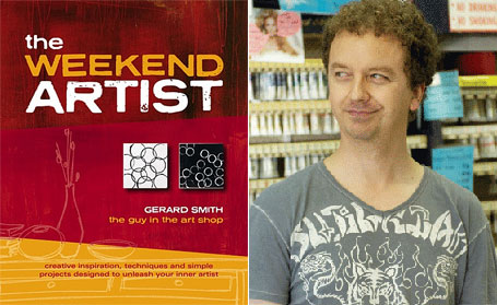 The Weekend Artist book cover & photograph of Gerard Smith The Weekend Artist book cover & photograph of Gerard Smith
