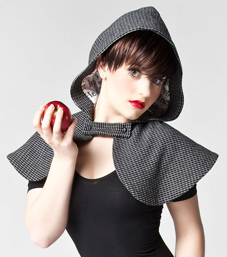 Grey Check Cape by Grazed Youth Grey Check Cape by Grazed Youth