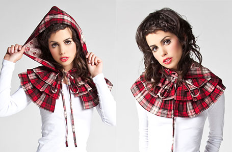 Tartan Ruffle Cape by Grazed Youth Tartan Ruffle Cape by Grazed Youth