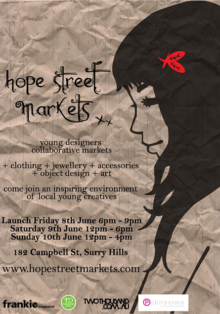 Winter flyer for Hope Street Markets