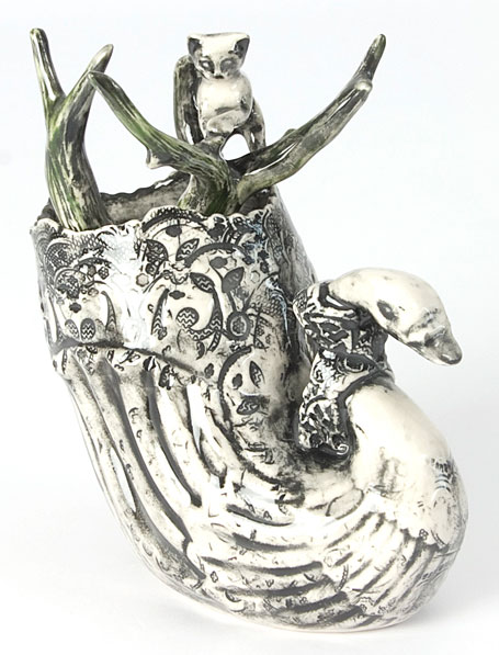 Masked Bandits by Iggy & Lou Lou Winter Swan by Irene Grishin-Selzer - from the I Threw a Kiss in the Ocean exhibition at Outré Gallery Melbourne, July 2010.