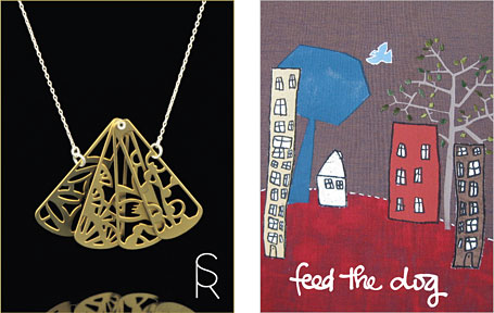 Sarah Rothe and feedthedog - two of the Australian indie labels participating in the Indie Avalanche of Prizes, a joint project by indie art & design and The Finders Keepers.