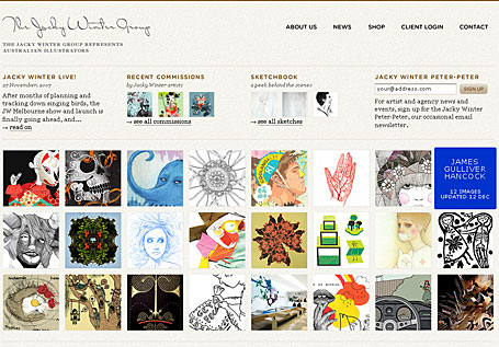 Jacky Winter Group web site screenshot Jacky Winter Group web site screenshot