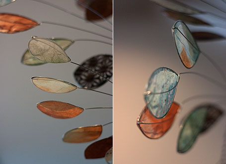 Detail of mobiles - studio visit with Sydney-based artist Jade Oakley Detail of mobiles - studio visit with Sydney-based artist Jade Oakley