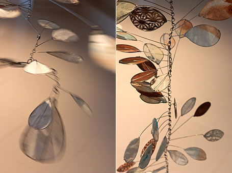 Blue Green painted paper - studio visit with Sydney-based artist Jade Oakley Two mobiles - studio visit with Sydney-based artist Jade Oakley