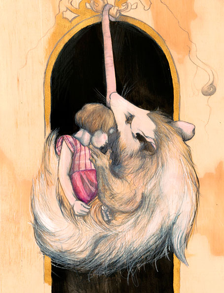 OThe girl and the possum - original artwork by Kareena Zerefos for Hip Pop exhibition The girl and the possum - original artwork by Kareena Zerefos for Hip Pop exhibition