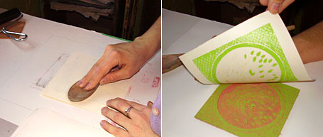 Lino printing by Katie Muth Lino printing by Katie Muth