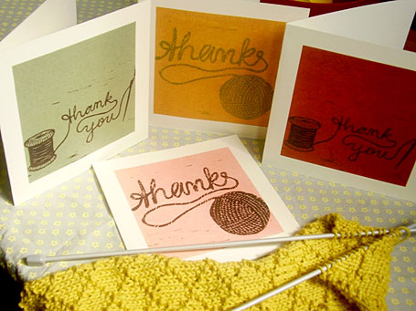Lino printed handmade cards by Katie Muth Lino printed handmade cards by Katie Muth