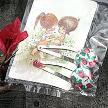 Vintage Fabric Hairclips by Lark Vintage Fabric Hairclips by Lark
