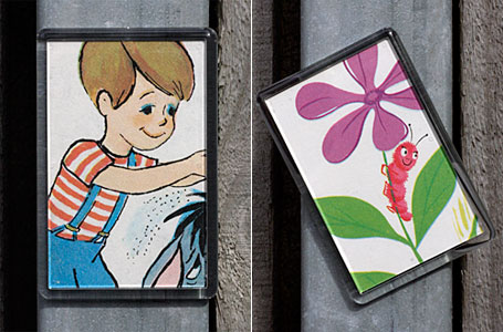 Christopher Robin and Caterpillar vintage picture book magnets by Lark Christopher Robin and Caterpillar vintage picture book magnets by Lark