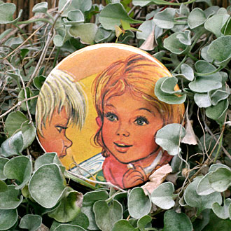 Vintage Storybook Boy & Girl Pocket Mirror Vintage Storybook Boy & Girl Pocket Mirror by Lark