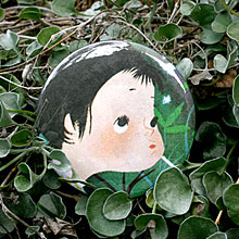 Child's Face vintage storybook pocket mirror by Lark Child's Face vintage storybook pocket mirror by Lark
