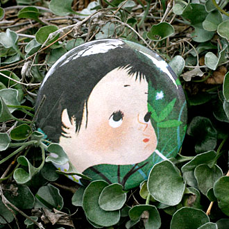 Vintage Storybook Child's Face Pocket Mirror by Lark
