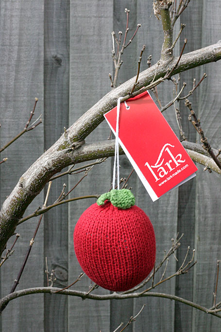 Apple Hand-Knitted Fruit Rattle by Lark Apple Hand-Knitted Fruit Rattle by Lark